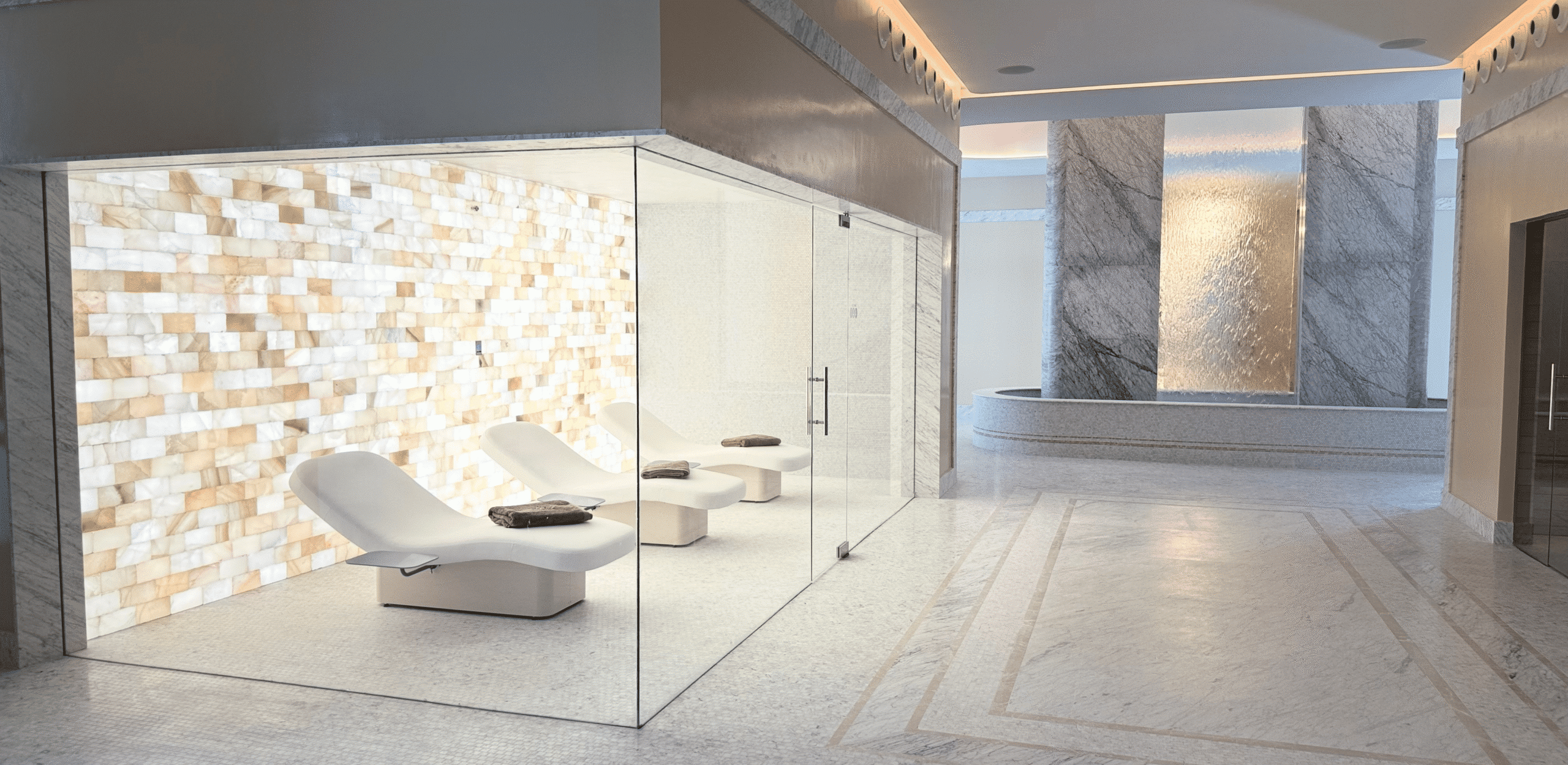 Halotherapy salt room for luxury wellness centers