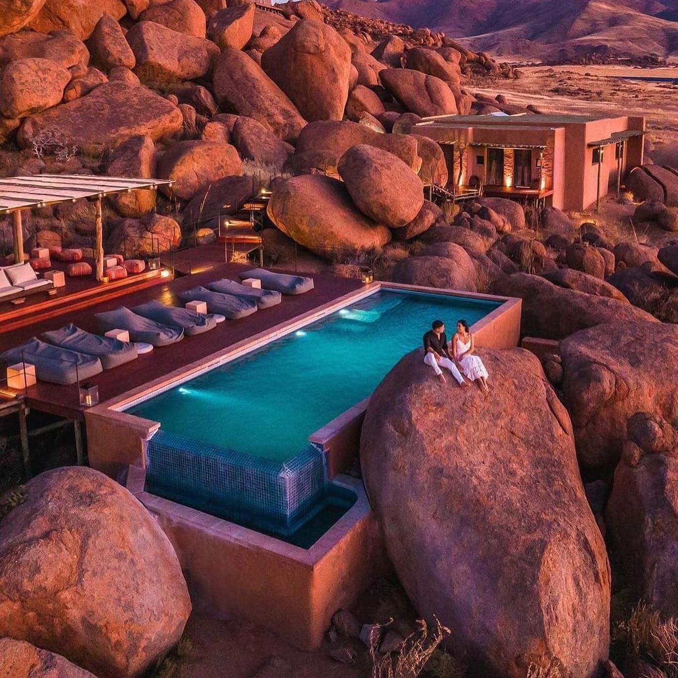 Zannier Hotel Namibia una de las piscinas mas espectaculares del mundo
