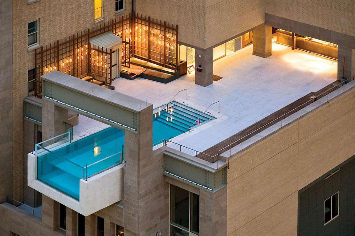 6_Joule_Hotel_Dallas - Ventanas subacuaticas Tendencias en piscinas transparentes