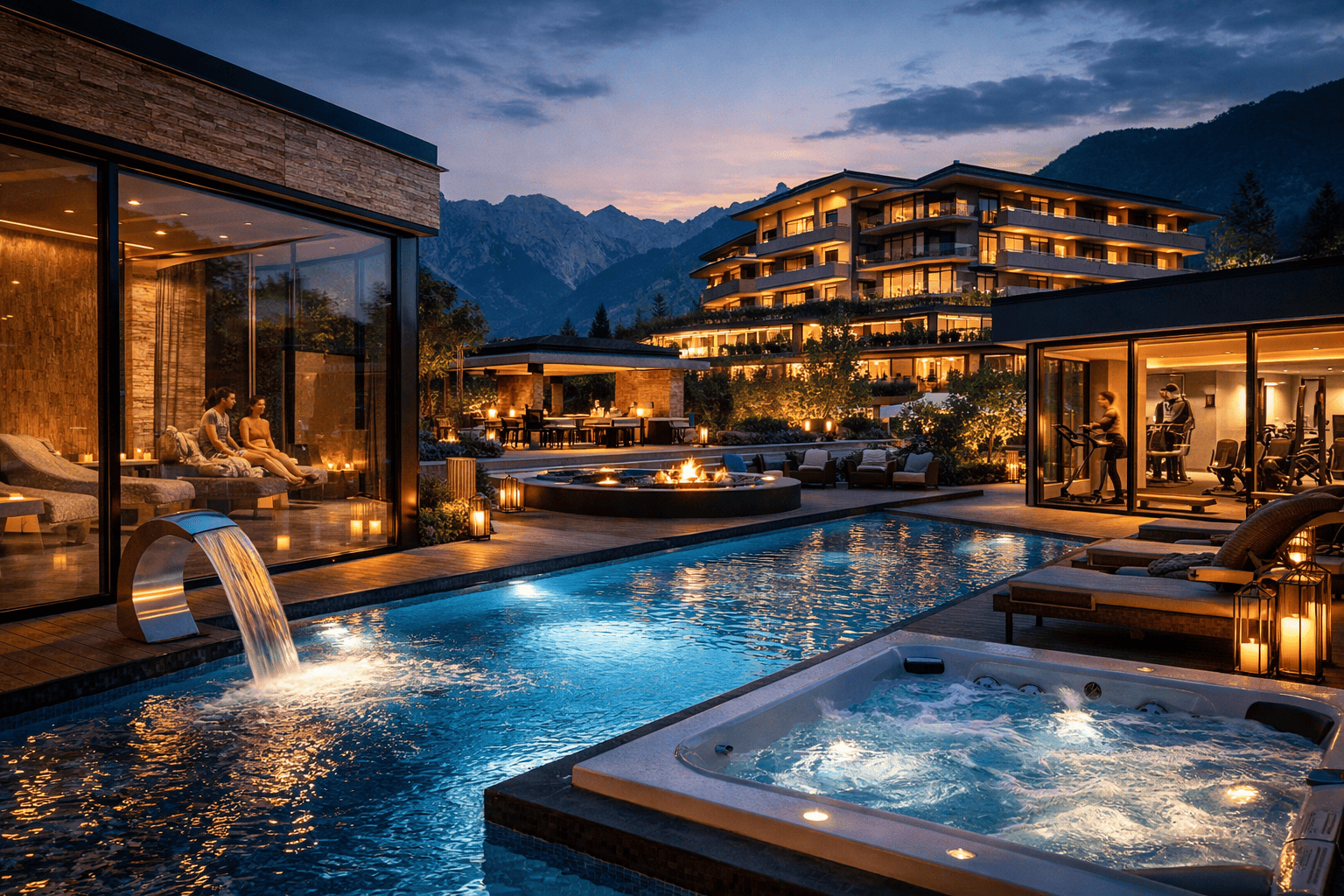 Hospitality projects that include wellness, hydrotherapy and fitness by GodoPools