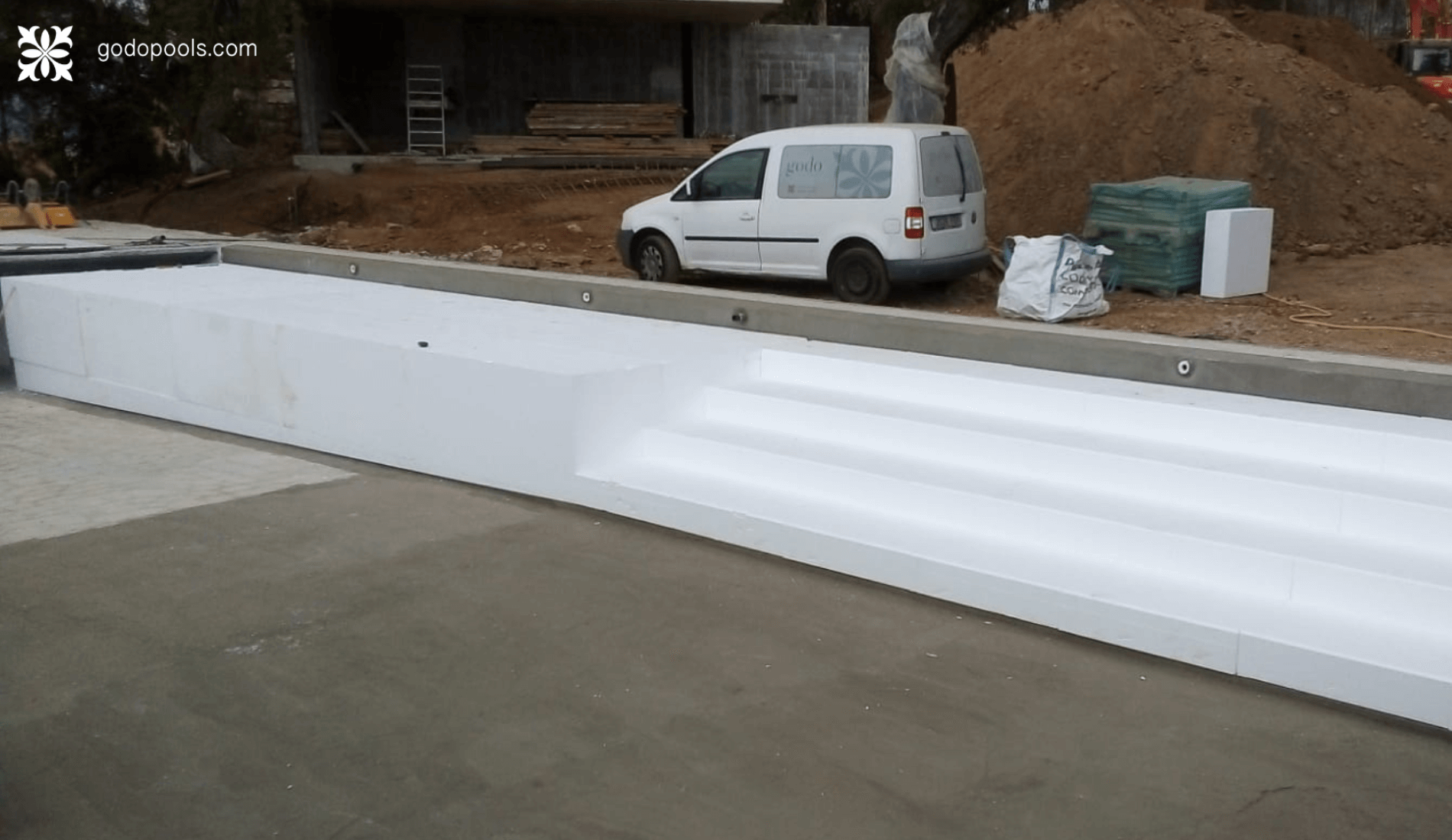 Modular System with EPS for swimming pools. GodoPools project