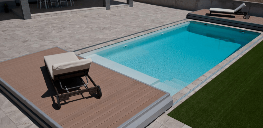 Swimming pool enclosures with walkable cover