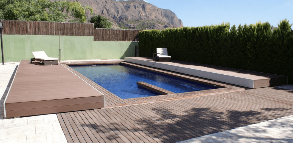 Swimming pool enclosures with walkable cover