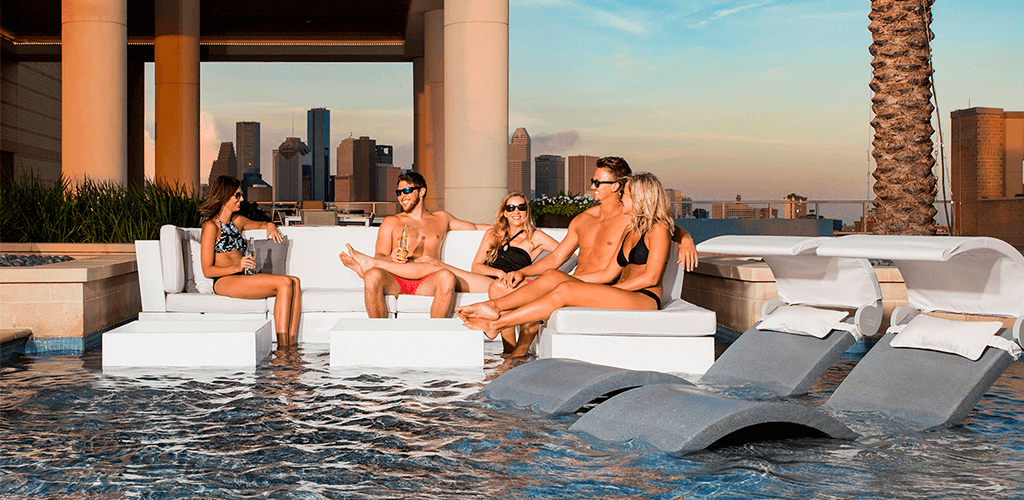 Sun loungers. In-Pool furniture collection by GodoPools