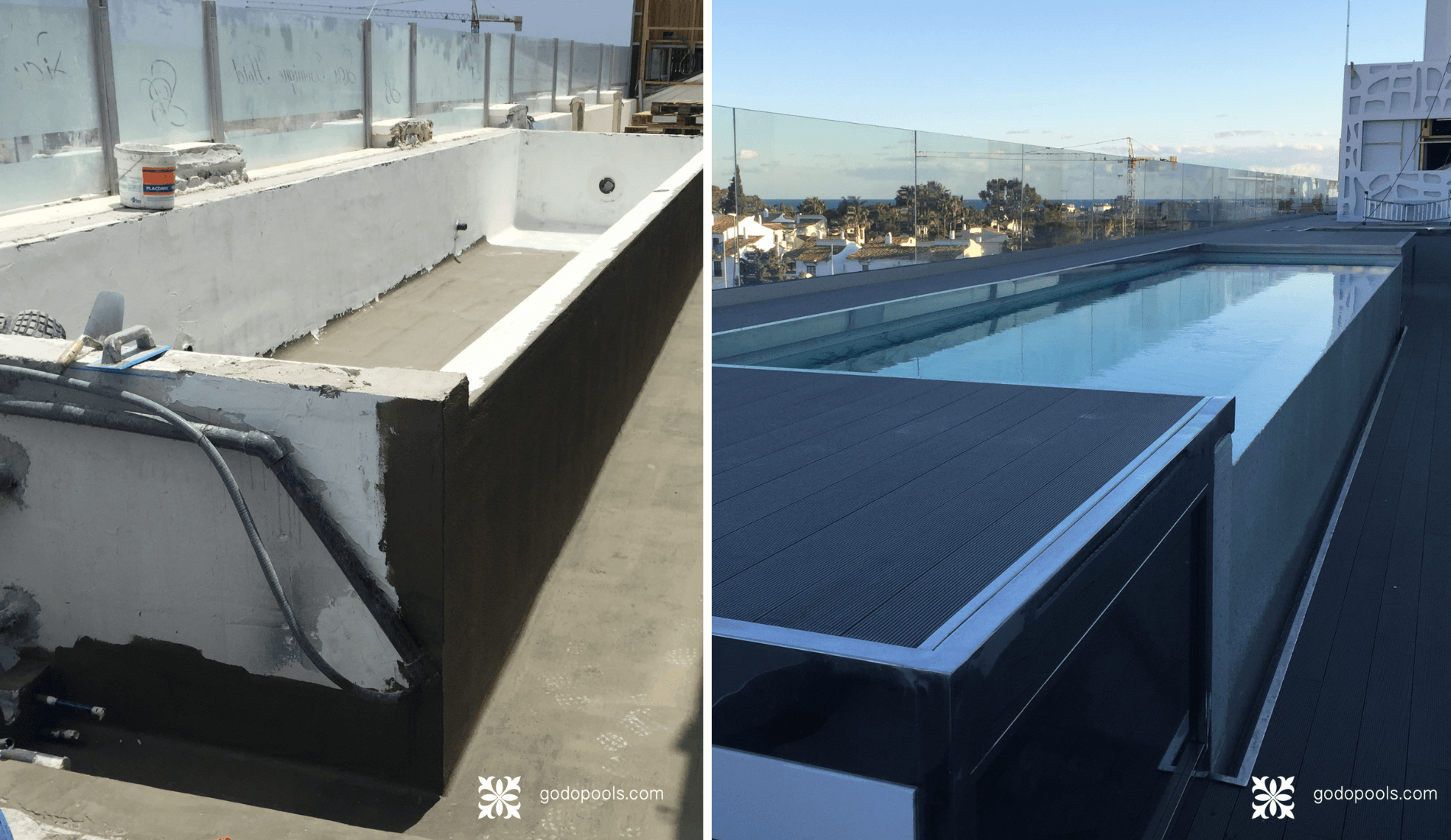 Modular System with EPS for swimming pools. GodoPools project