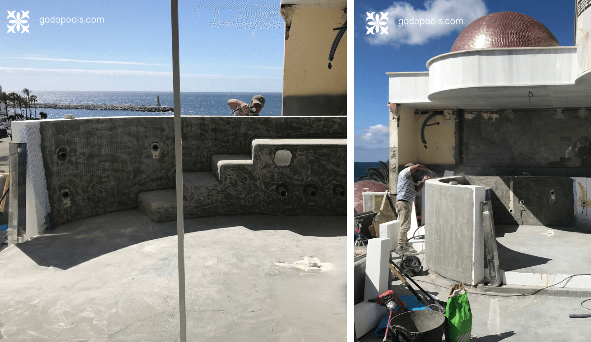 Modular System with EPS for swimming pools. GodoPools project