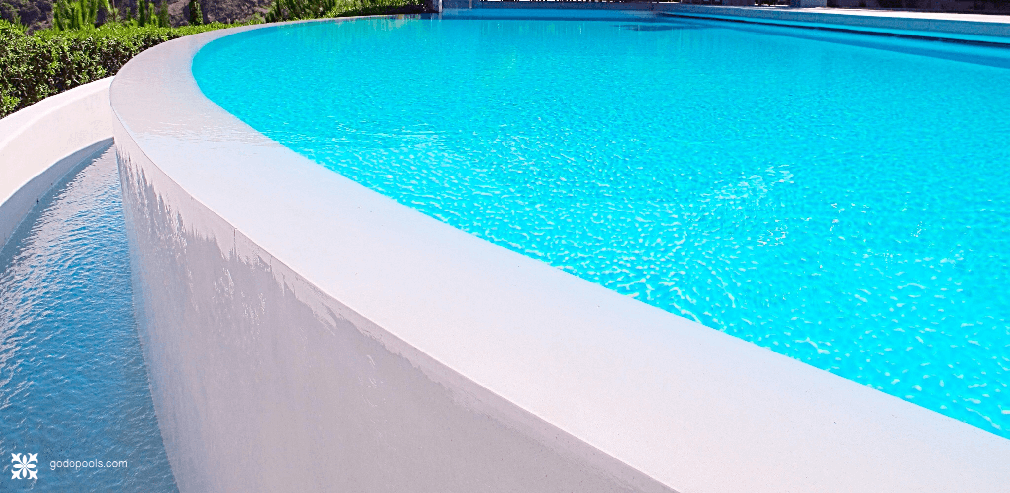 Hydrazzo Zagaleta project by GodoPools in continuous white coating