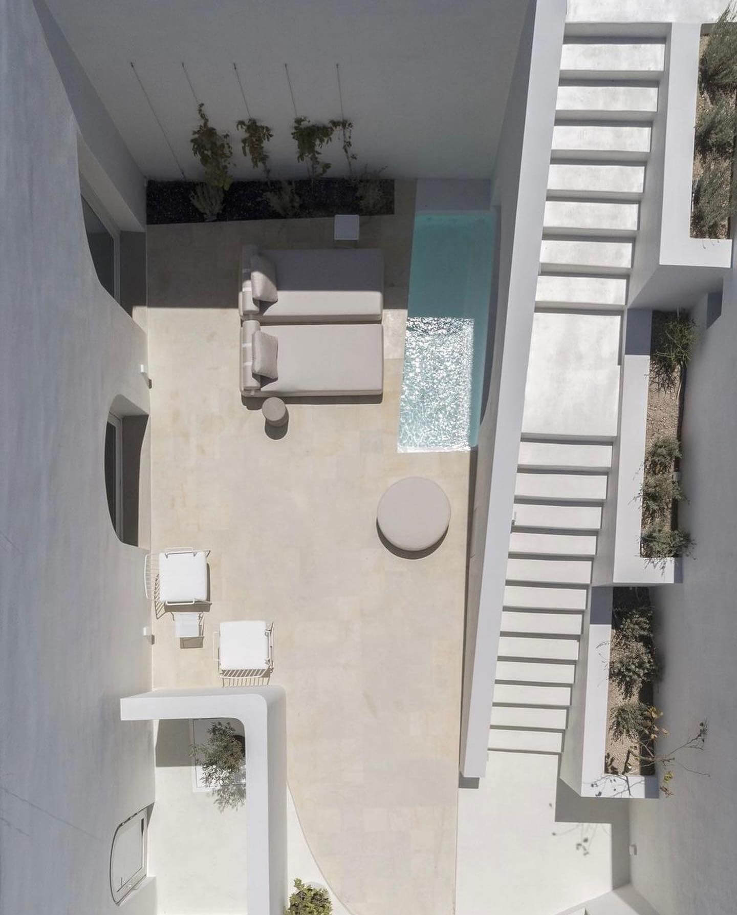 Two Residences by kapsimalisarchitectin Santorini Greece