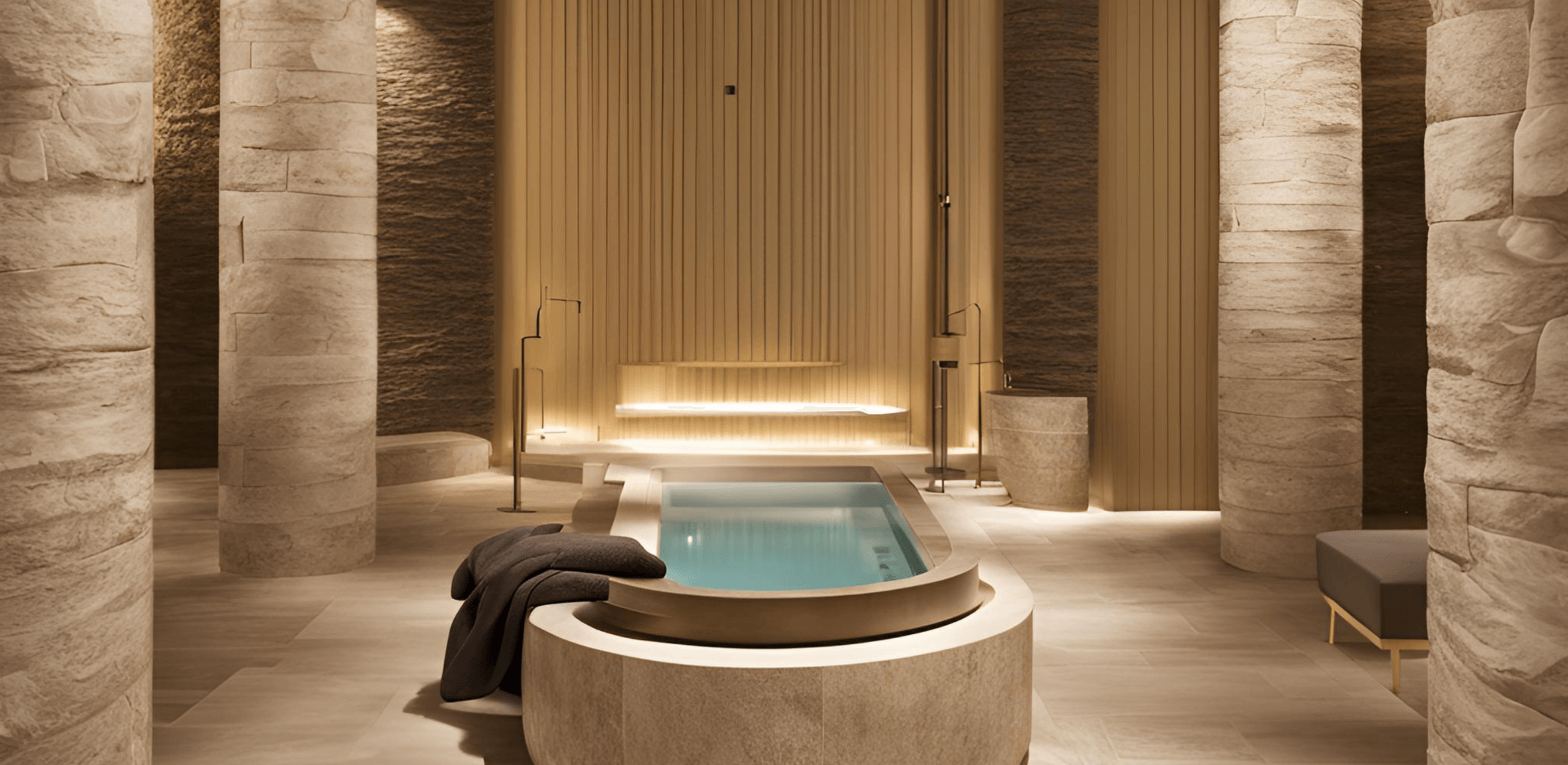 Zona wellness de estética relajada y máxima privacidad