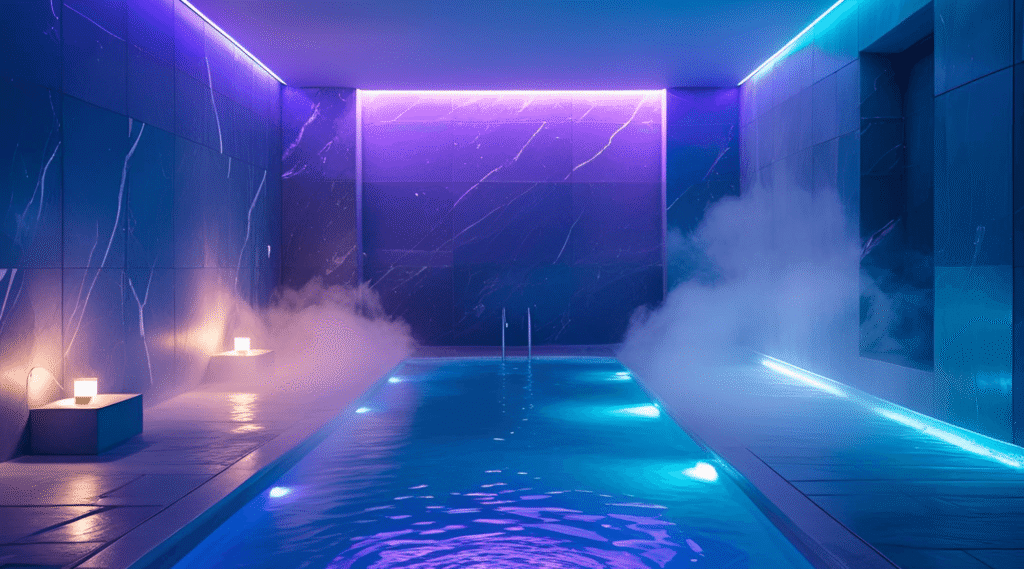 cromoterapia en piscinas