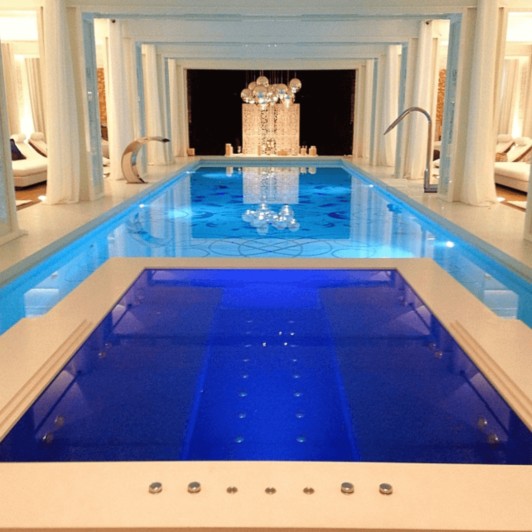 pool with spa
