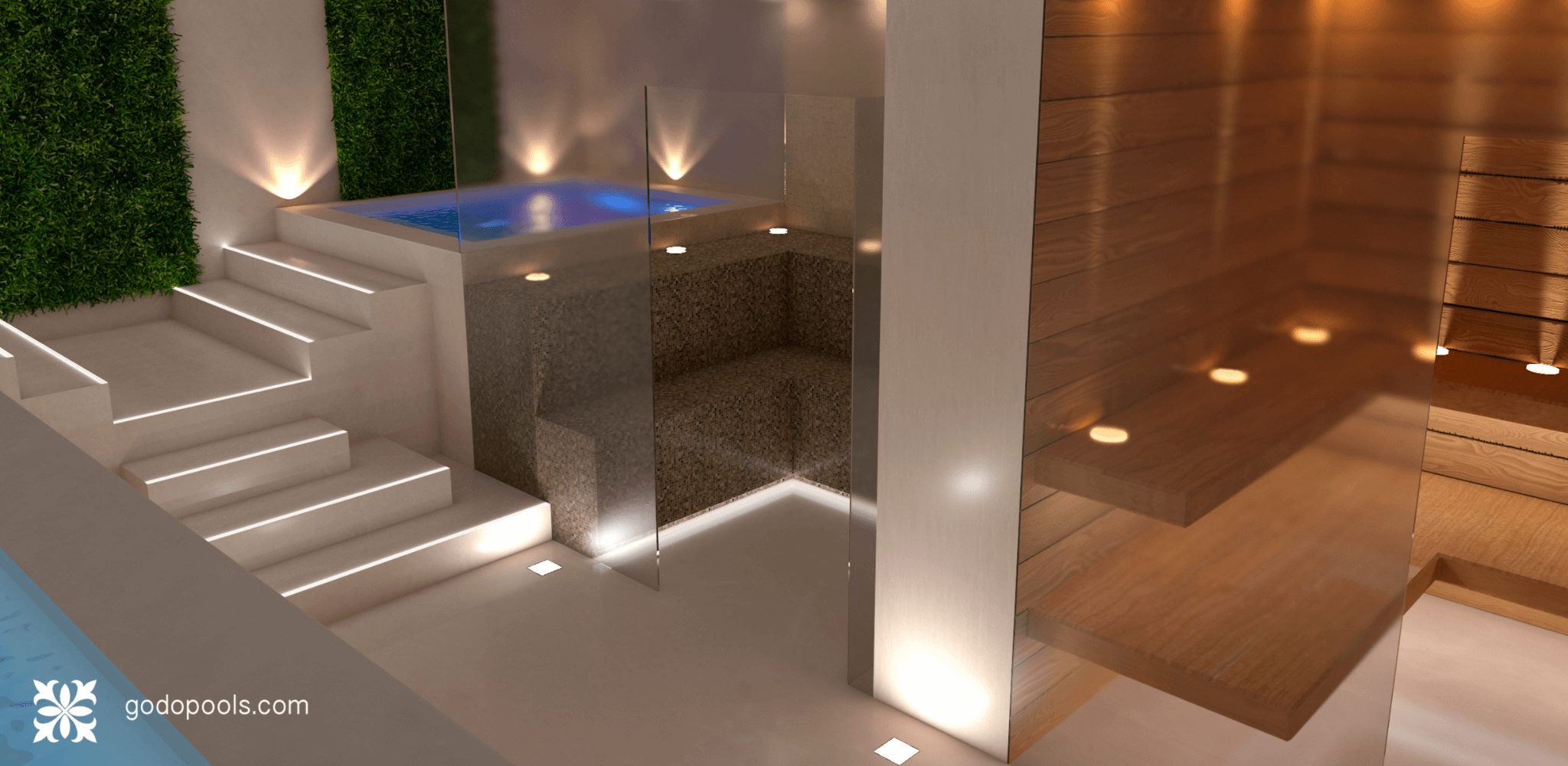 indoor pool, sauna and hammam
